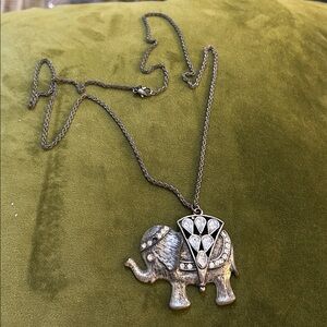 Silver Elephant Pendant Necklace